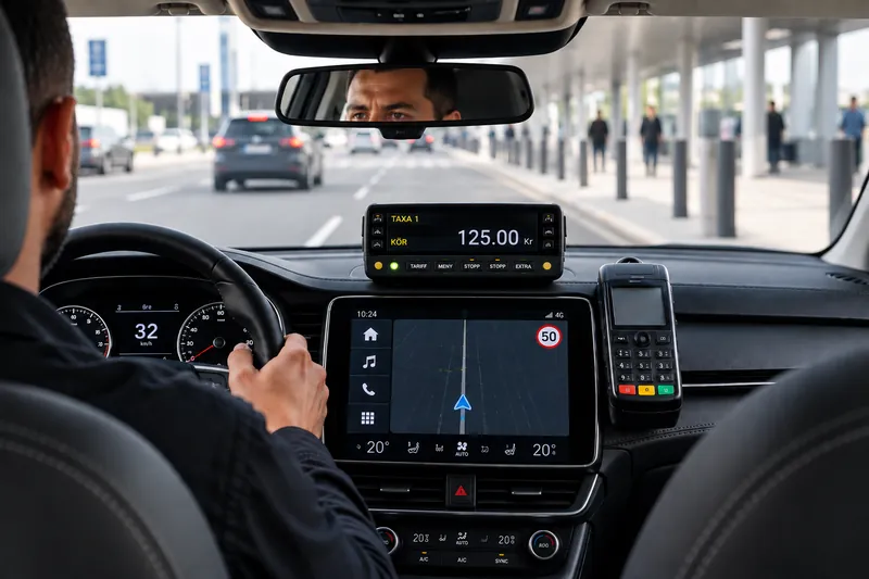 I vilket fall ska taxametern användas under taxitrafik?