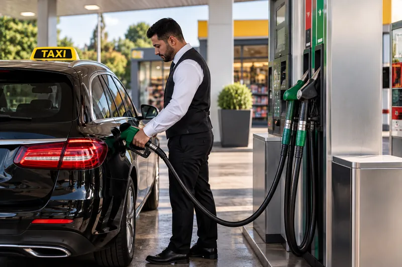 En taxibil förbrukar i genomsnitt 0,8 liter bränsle per mil. Under ett arbetspass kör du totalt 27,5 mil.

Hur mycket bränsle förbrukar bilen under arbetspasset?