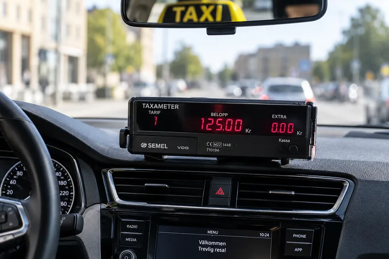 Hur många taxametrar får ett taxifordon vara utrustat med samtidigt?