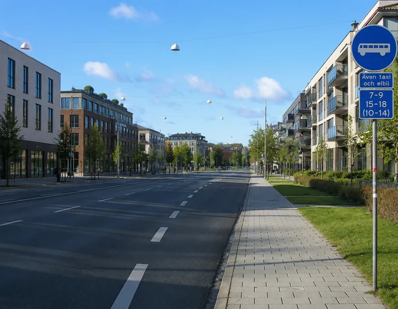 Om du kör taxi, får du använda körfältet längst till höger?