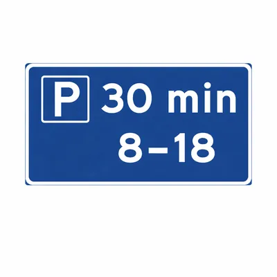Parkplatz mit begrenzter Zeit