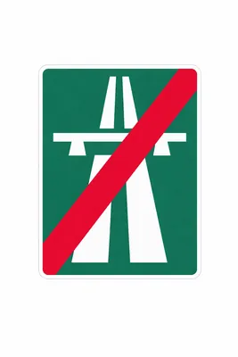 End of motorway