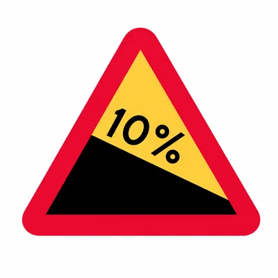 Steile Gefälle 10%