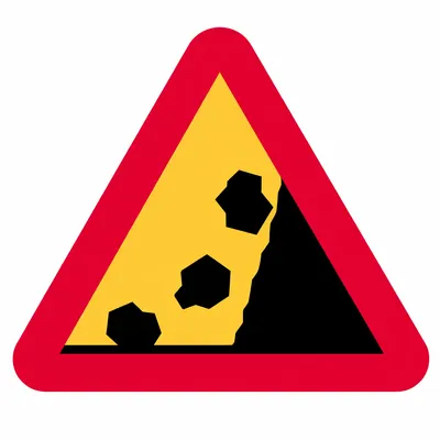 Caída de rocas por la derecha