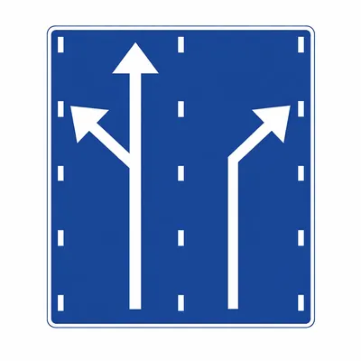 Yol kesişimi öncesi sürüş şeritleri hakkında yönergeler