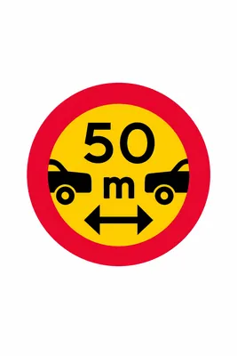 Minimalna odległość między pojazdami to 50 metrów.