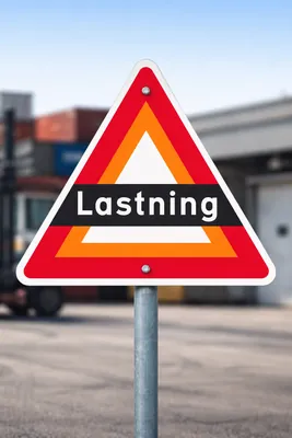 Uyarı işareti – Yükleme alanı (Lastning)