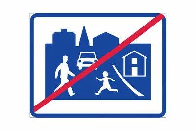 End of residential area